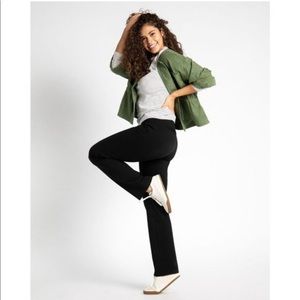 Betabrand Small Petite Classic Black Dress Straight-Leg Yoga Trouser Pants Black